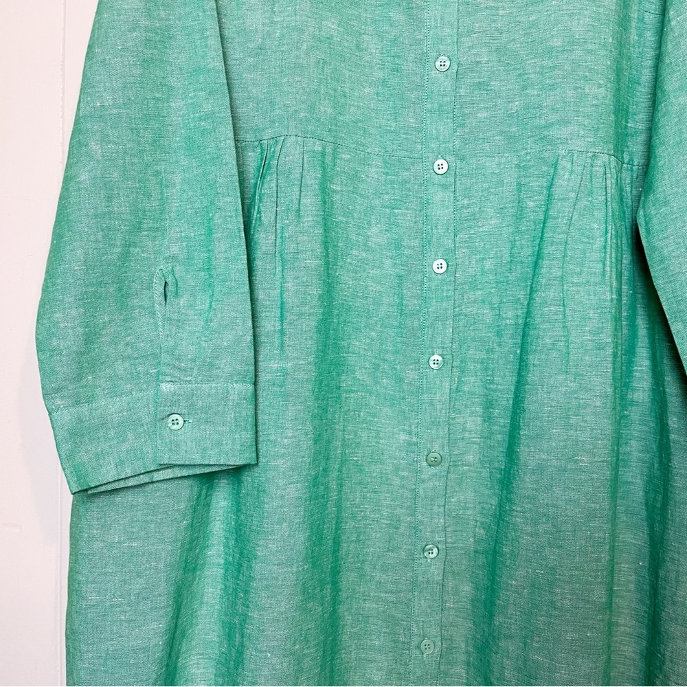 Tuckernuck Seafoam Green Linen Button-Front Maxi Dress - Picture 5 of 15